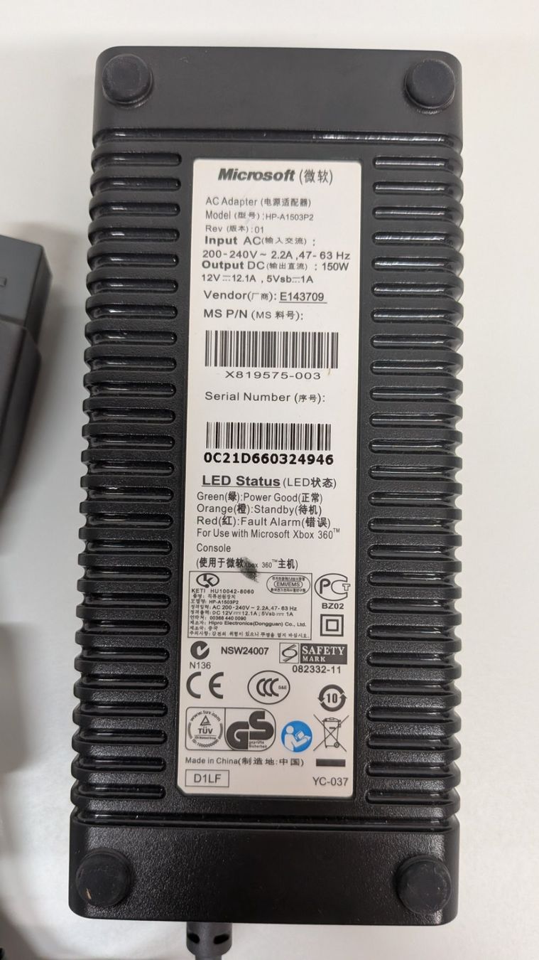 Microsoft Adaptateurs & Câbles: Original Xbox 360 Netzteil / Power Adapter – D'occasion à Menziken par mame18 2