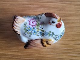 Porzellanfigur – Henne, handbemalt, 20. Jahrhundert