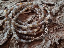 Kette mit Botswana Achat, für Hals/Arm - neu und ungetragen