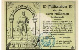 Lippstadt 10 Mrd.Mark +Stempel 30.10.1923 VZ+-VZ++