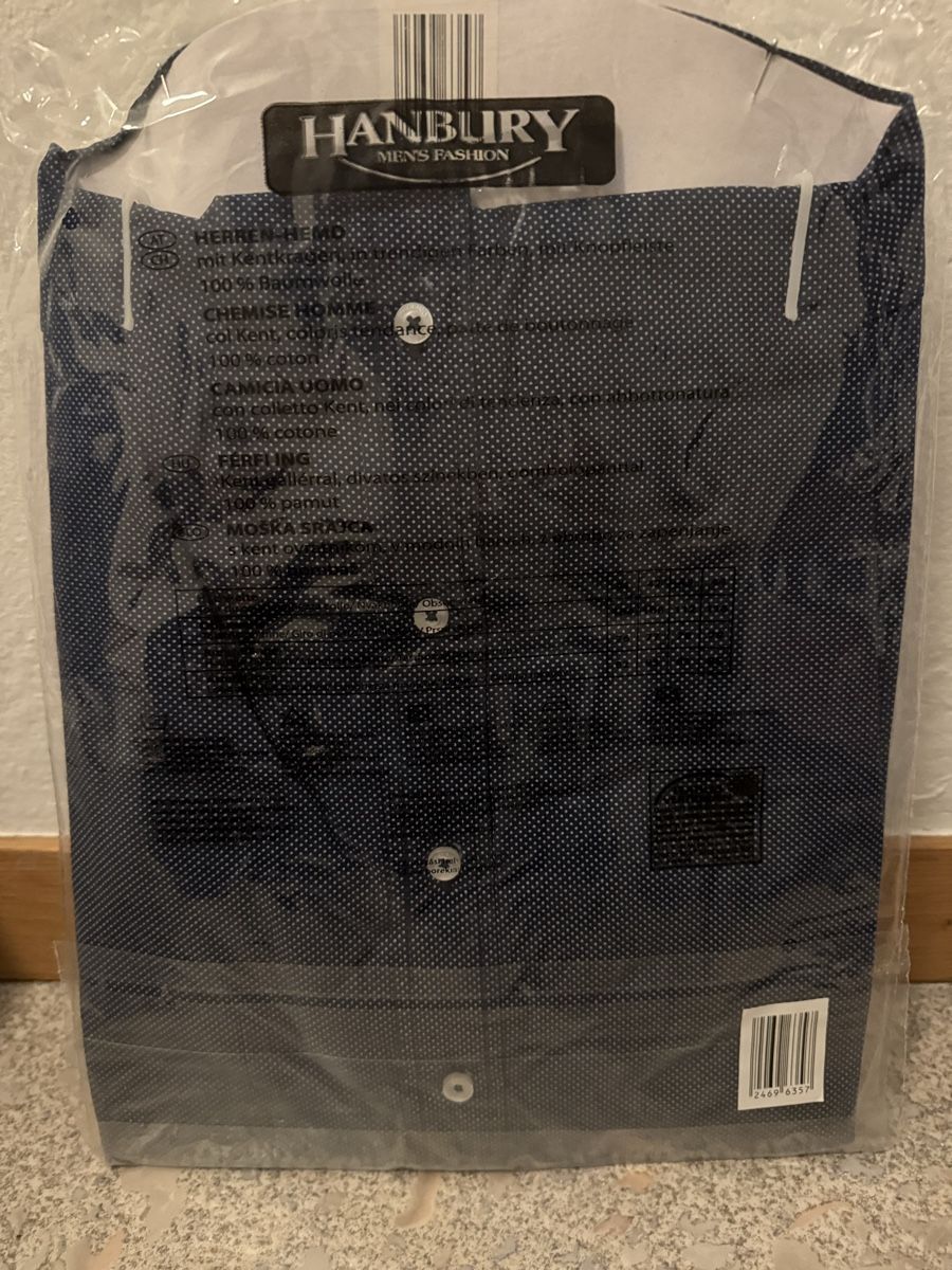 Hemden: HANBURY Herren Hemd, Gr. 48, Neu – Neu und originalverpackt aus Pfäffikon ZH von Tetu.33 1