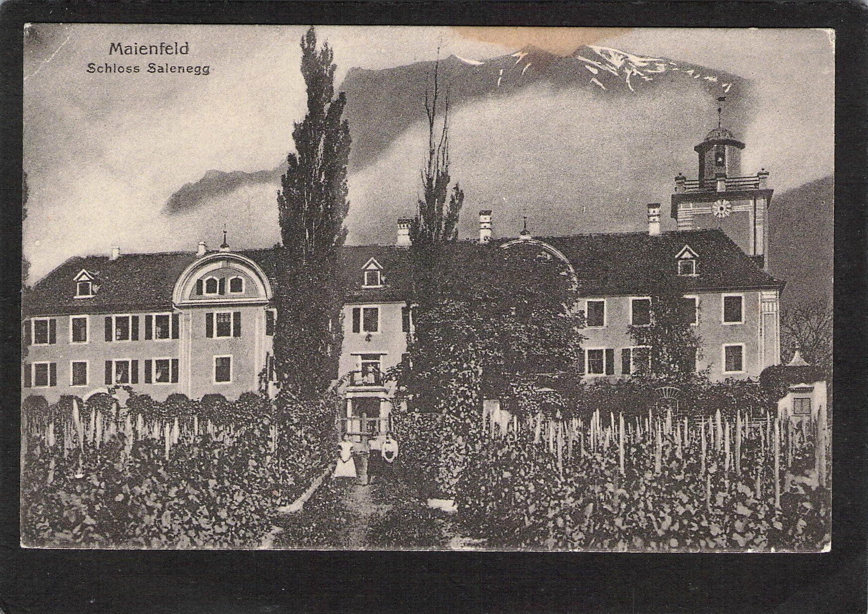 Cartoline postali: #Maienfeld  GR , Schloss Salenegg – Usato da Reichenburg venduto da Pipo-67