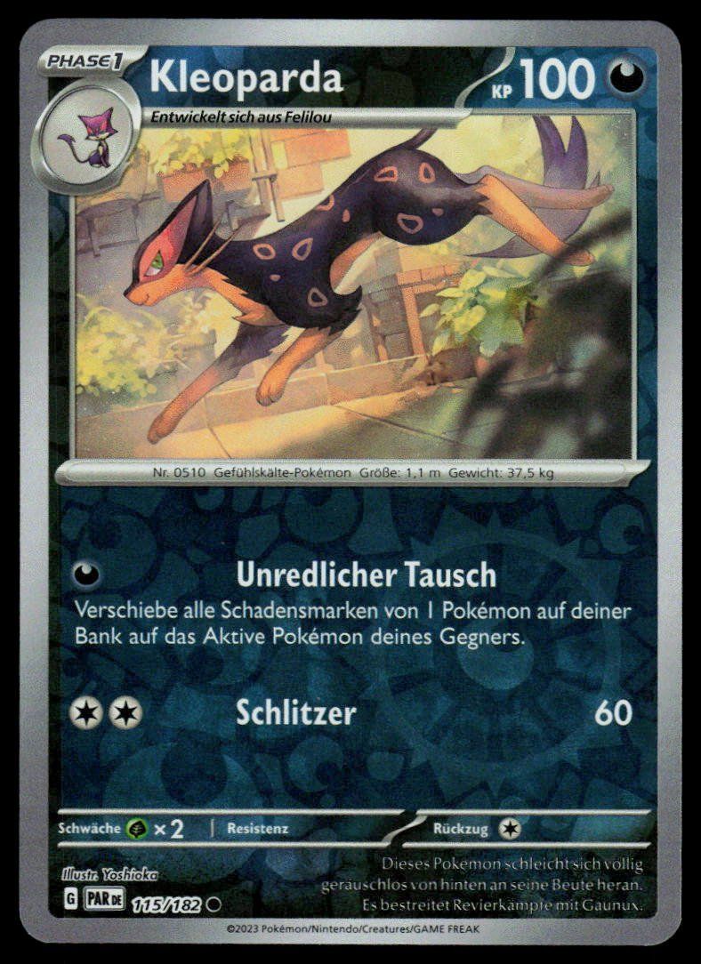 Pokémon Sammelbilder & Trading cards: Pokemon Kleoparda 115/182 – Gebraucht aus Herisau von Pokemon2025