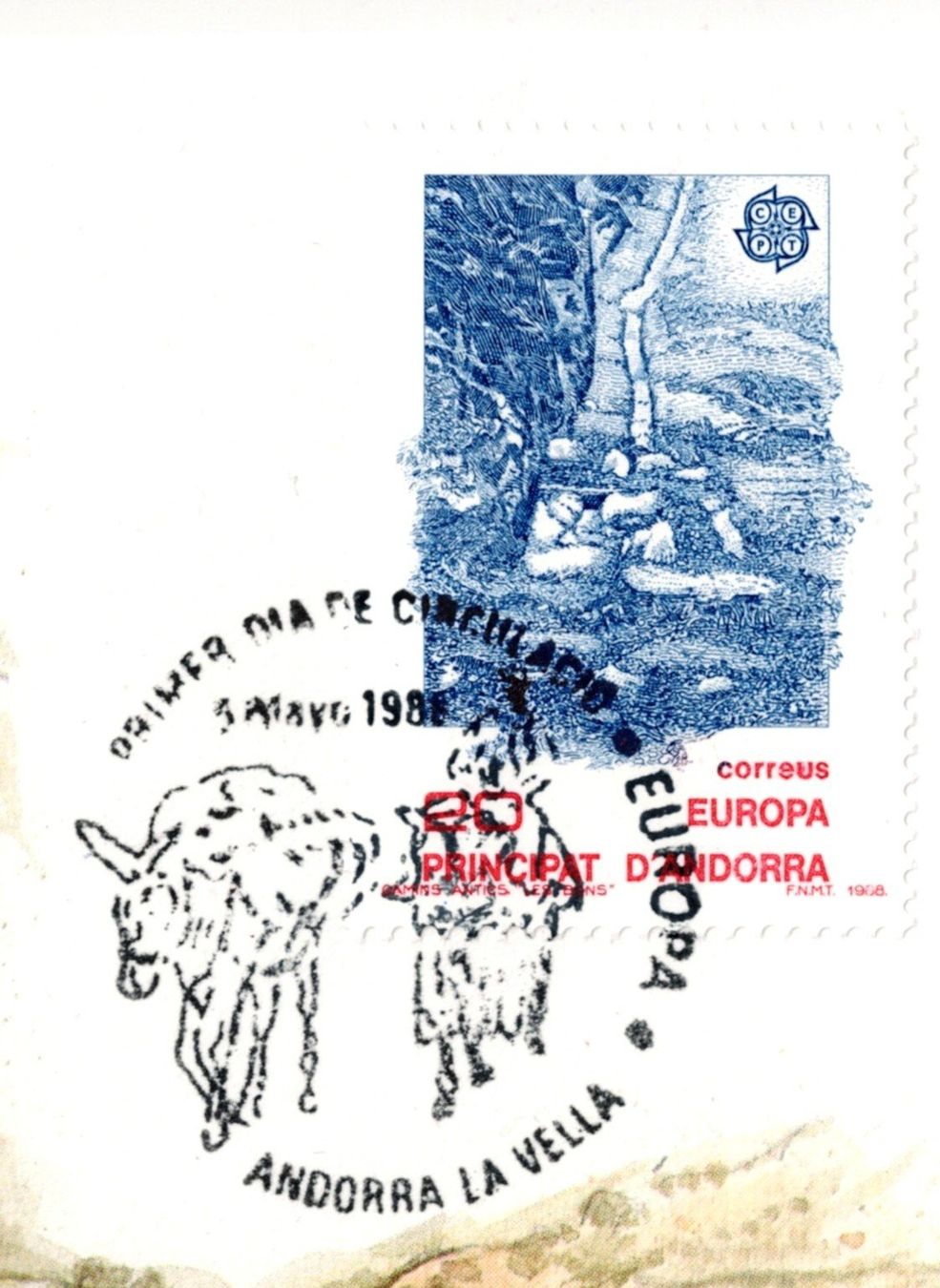 Alle Münzen: Andorra_1988_Münzbrief mit Beschreibung – Gebraucht aus Hombrechtikon von Fraese01 1