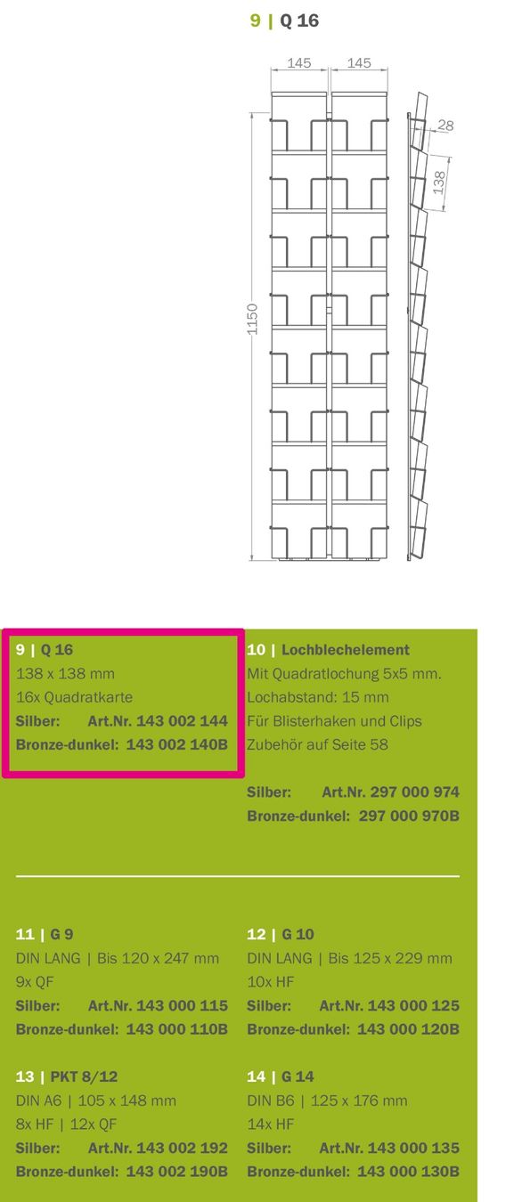 Allestimento di negozi e stand fieristici: Kartenständer PK 41 mit Leisten – Usato da Jona venduto da Srup 2