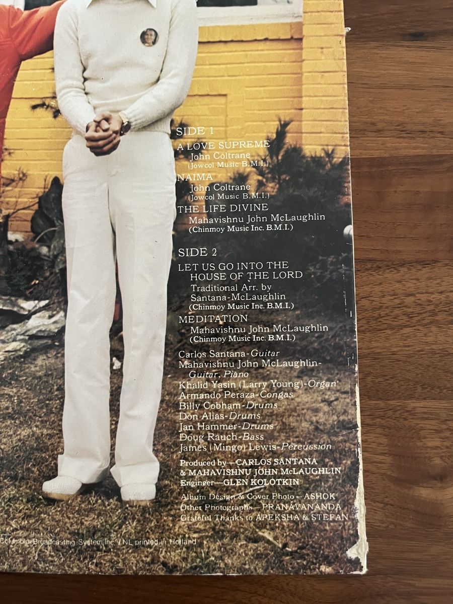 Dischi in vinile: Santana McLaughlin - Love Devotion Surrender (Vinyl) – Usato da Stallikon venduto da goodmorning09 2