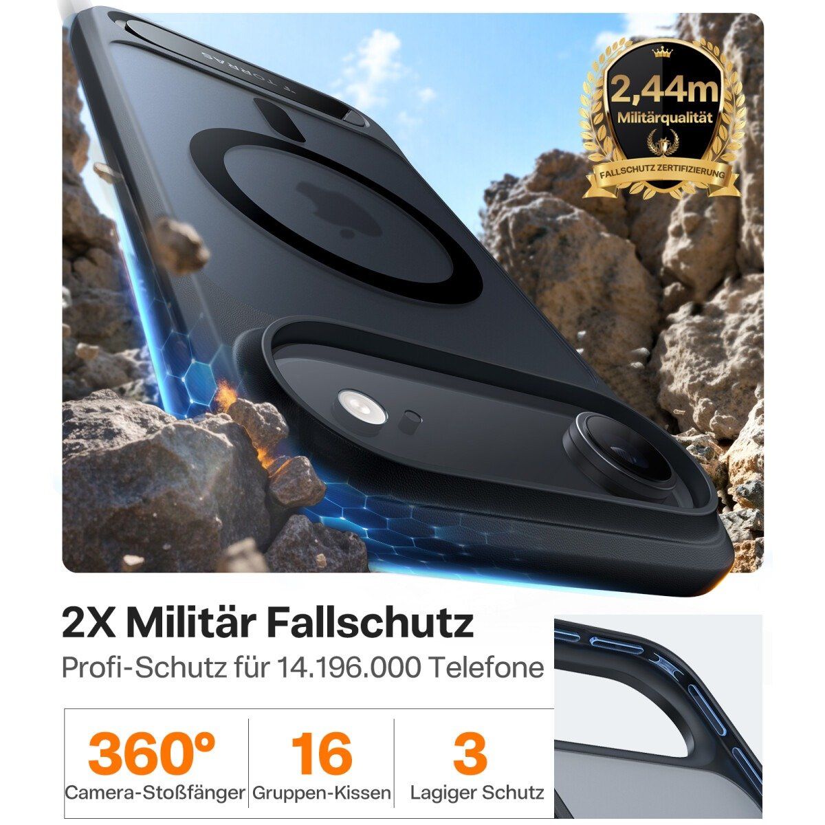 Apple Cover & Protezioni schermo: TORRAS – Pstand Spin iPhone 17 Air – Nuovo e nell'imballaggio originale da Altnau venduto da schnappfix 5