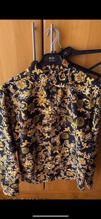 Chemise Homme Imprimé Or Baroque Chic - Taille M comme neuf!