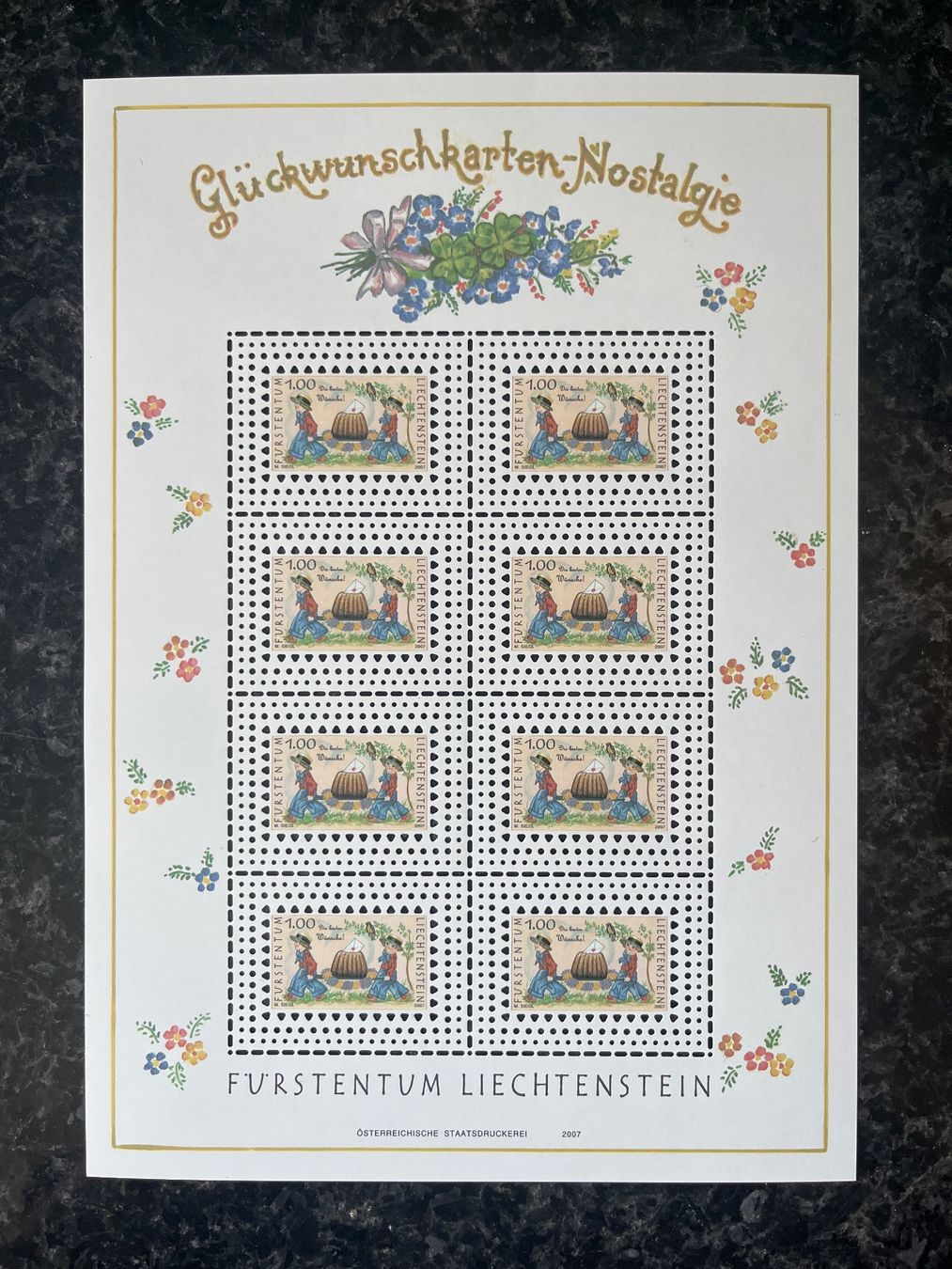 Alle Briefmarken: Liechtenstein Kleinbogen ** 2007 Glückwunschkarten – Neu (gemäss Beschreibung) aus Freidorf TG von ern_7s68 2