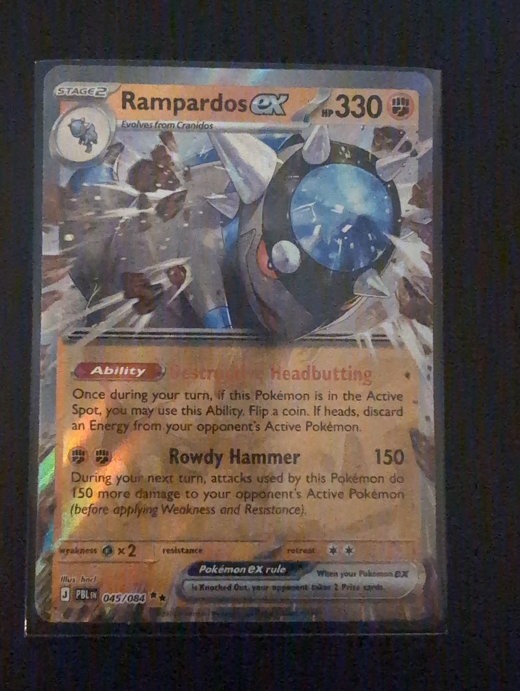 Pokémon Carte collezionabili: Pokemon Rampardos ex 045/084 – Nuovo (secondo la descrizione) da Eschenbach SG venduto da liryc33