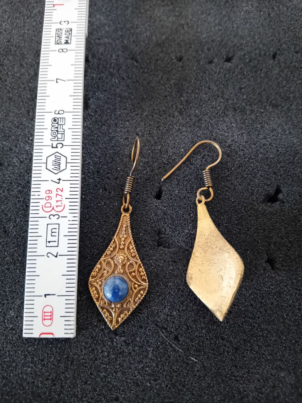 Orecchini pendenti & Orecchini a lobo: Ohrhänger aus Messing mit Lapislazuli – Nuovo (secondo la descrizione) da Zürich venduto da Gillheri 1