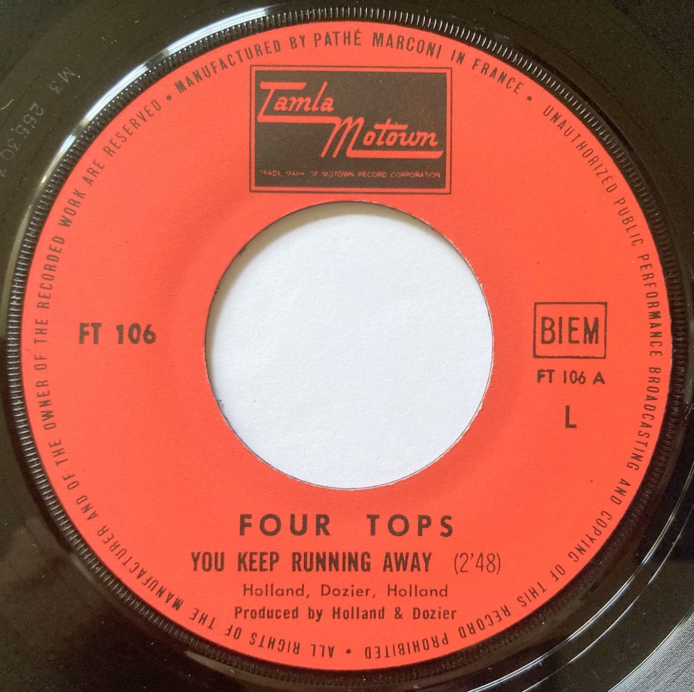 Schallplatten: THE FOUR TOPS - YOU KEEP RUNNING AWAY – Gebraucht aus Bottens von hotter-than-hell 2