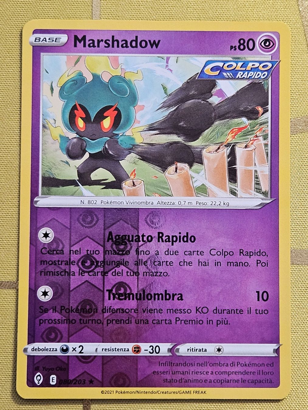 Pokémon Carte collezionabili: Evolving Skies - Marshadow 080/203 IT – Usato da Bellinzona venduto da Pokemarco