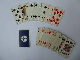Nostalgie Bridge Swissair - mit 55 Spielkarten, Box blau