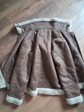 Braune lammfell jacke von Alpha Industries Gr. L