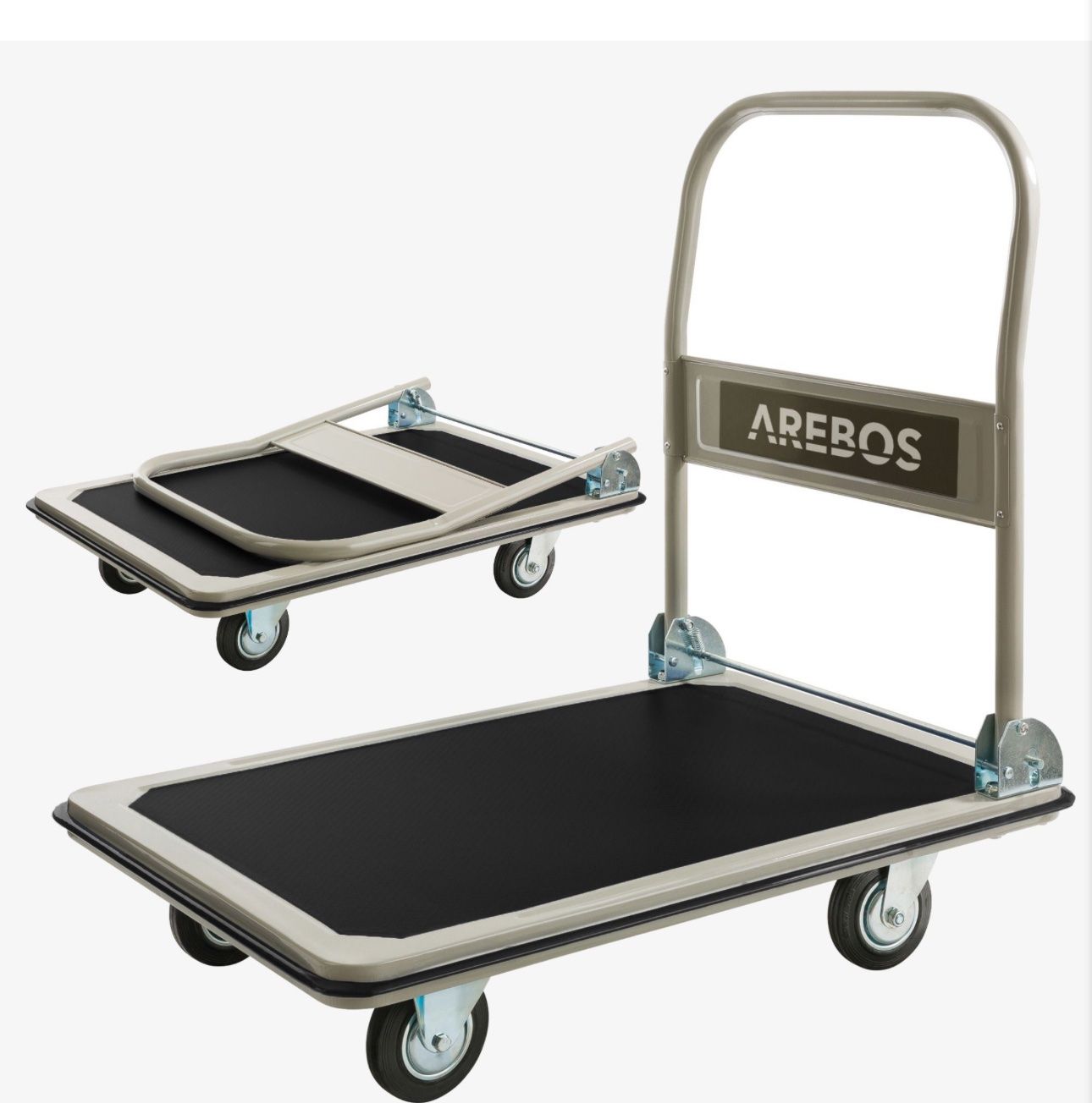 Carrelli di trasporto: Plattformwagen 300kg schwarz-creme – Nuovo e nell'imballaggio originale da Amriswil venduto da JaJa-Express