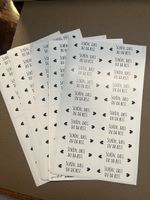 100 Stück Klebeetikett Gastgeschenk