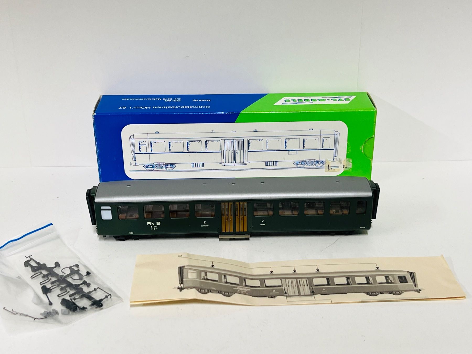 Modellini di ferrovie: STL-Models RhB B 2321  Personenwagen – Nuovo (secondo la descrizione) da Geroldswil venduto da TopTrain54