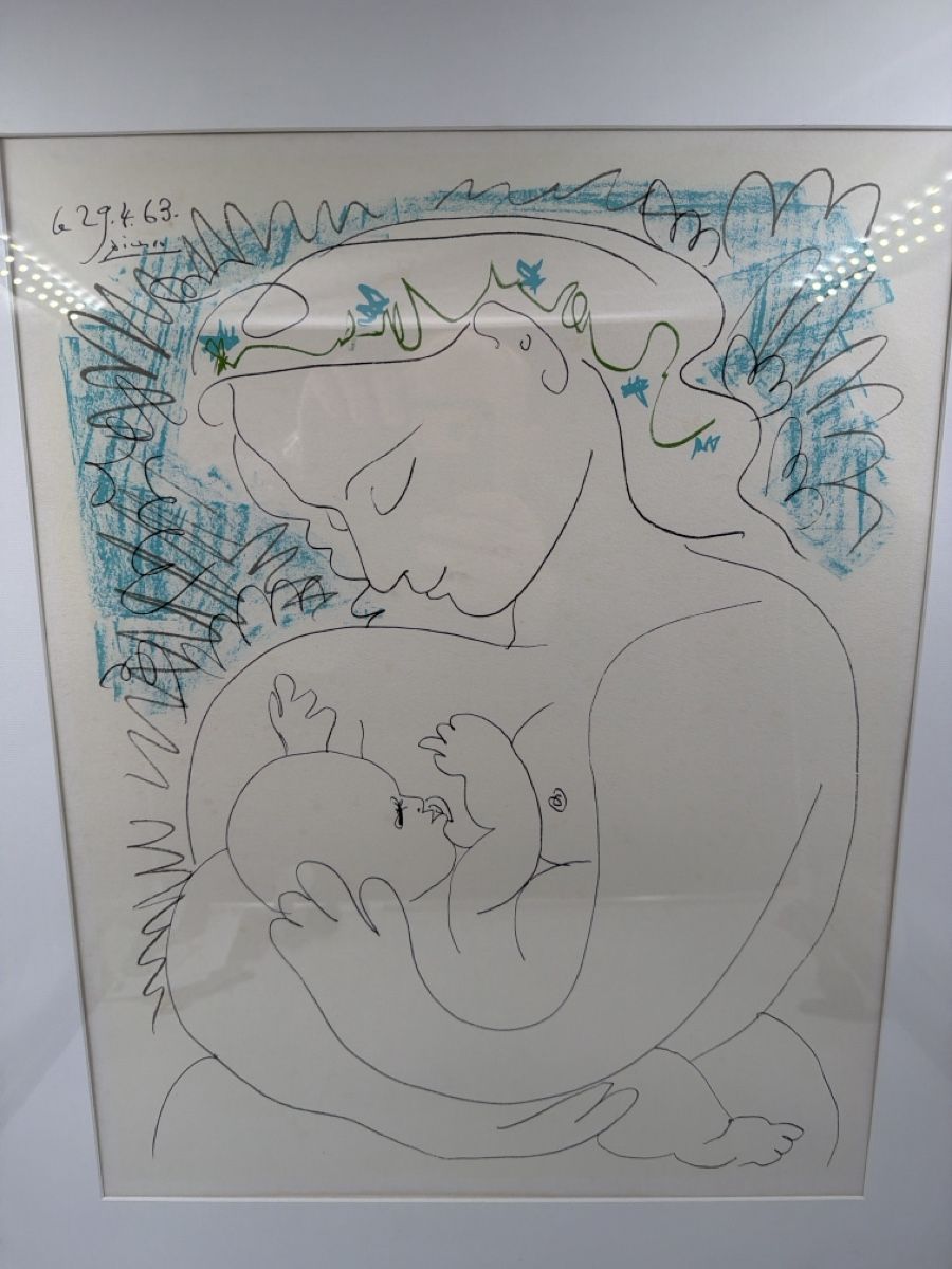 Grafica & Litografie: Picasso Lithographie, Mutter und Kind, 1963, gerahmt – Usato da Sirnach venduto da Fkobi 1