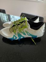 Adidas Fussballschuhe weiss blau grün gebrauchter Zustand