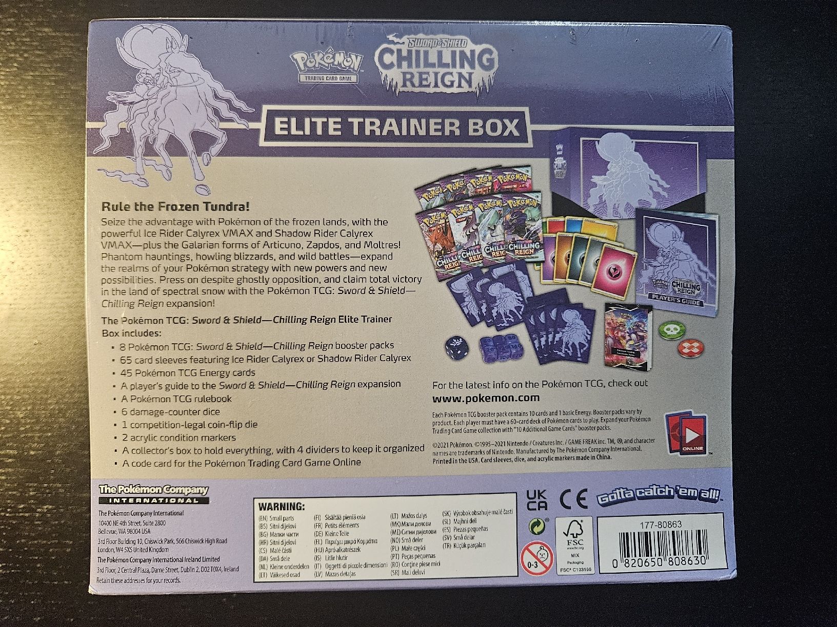 Pokémon Carte collezionabili: Pokemon ETB - Chilling Reign – Nuovo e nell'imballaggio originale da Genève venduto da lec_2k2j 2