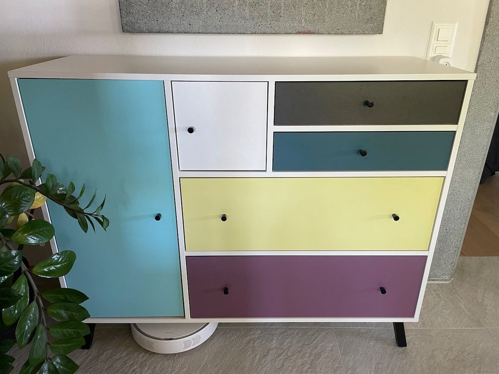 Schne Ausgefallene Bunte Kommode Ebenbild