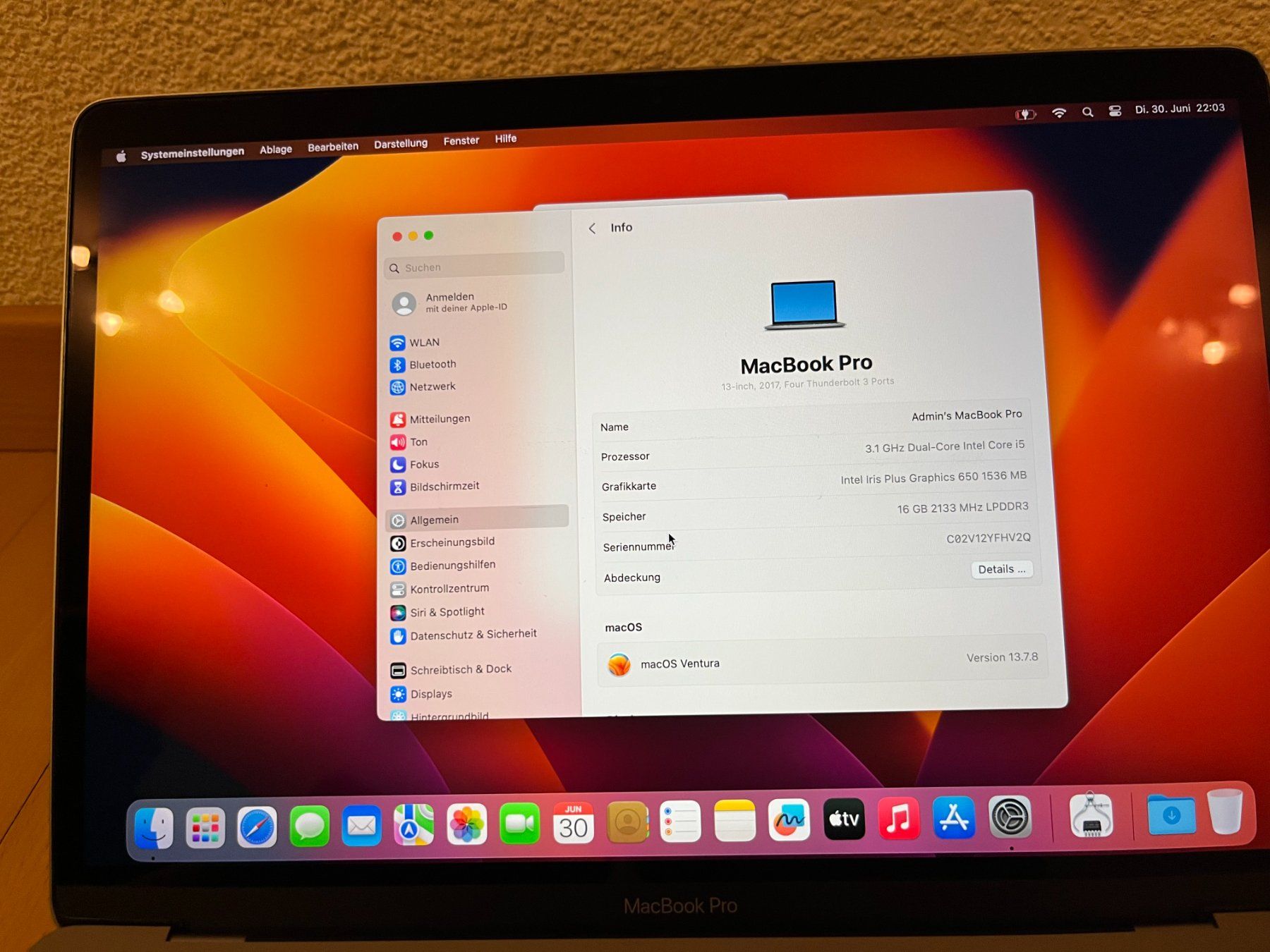 Apple Notebook: MacBook Pro 13 Zoll 2017 Touch A1706 EMC3163 – Usato da Winterthur venduto da fla_hwg8 3