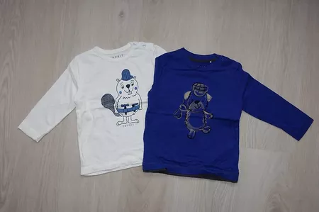 2 Esprit  Cotton Jersey Langshirts Gr. 86 Neuwertig