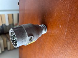 älterer Anhänger Stecker 7-polig Aluminium Druckguss massiv