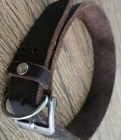 Braunes echt Lederhalsband für Hunde - Top Zustand, Robust