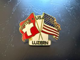 Schweiz USA Luzern Anstecknadel Pin Selten Tours Sommer