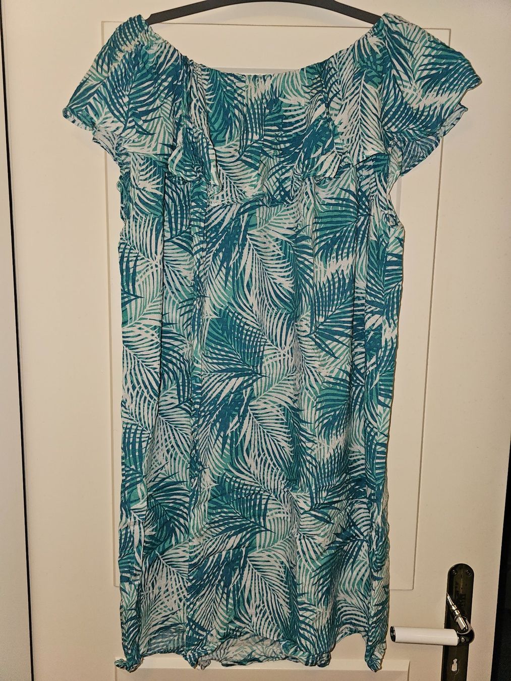 Kleider: Ärmelloses Kleid / Tunika mit Palmenmuster, XL – Gebraucht aus Heiden von Taronia