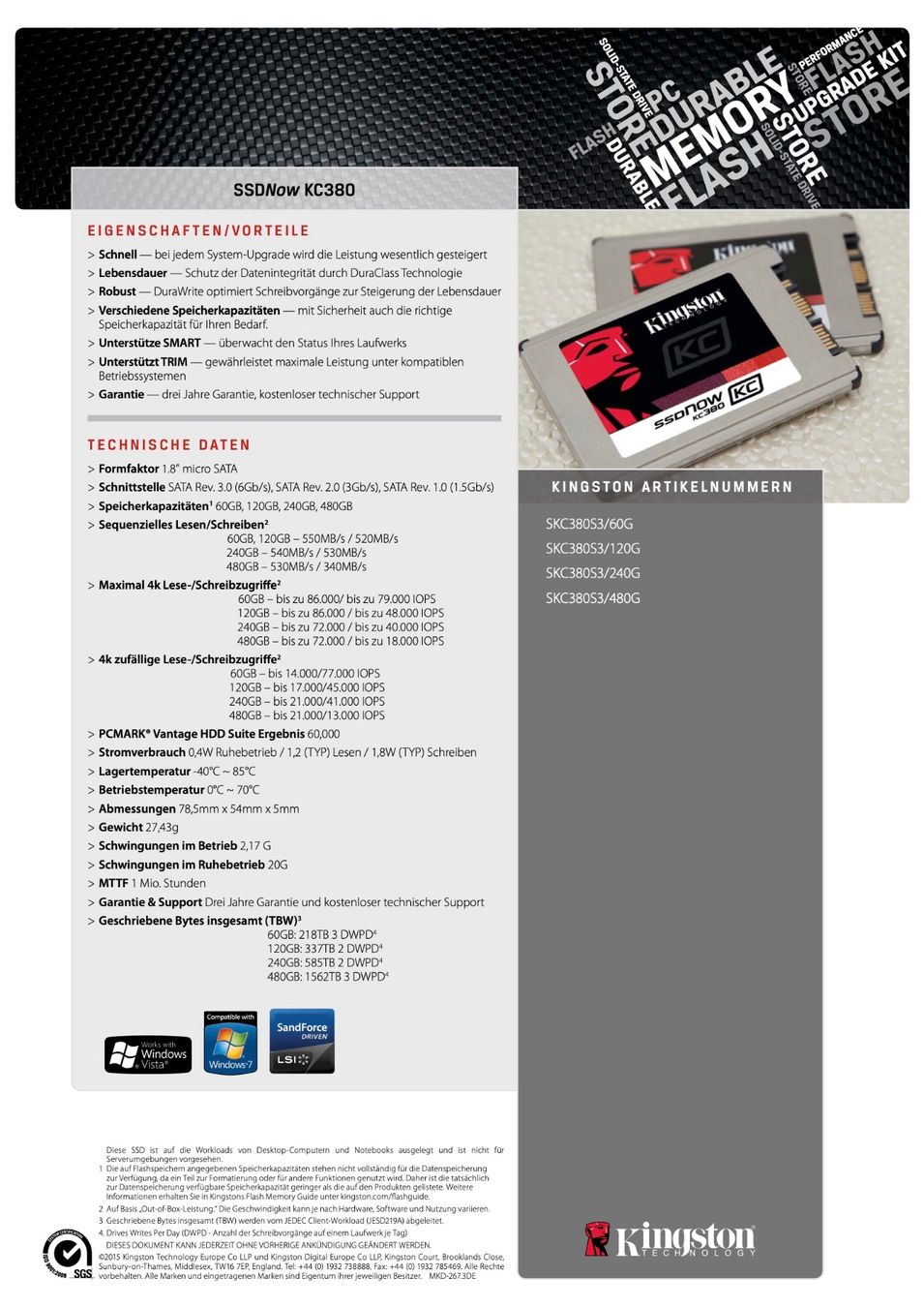 Kingston Harddisks: Kingston SSD im seltenen 1.8" Gehäuse, mit microSATA Adapter – Gebraucht aus Konolfingen von Ursesa 2