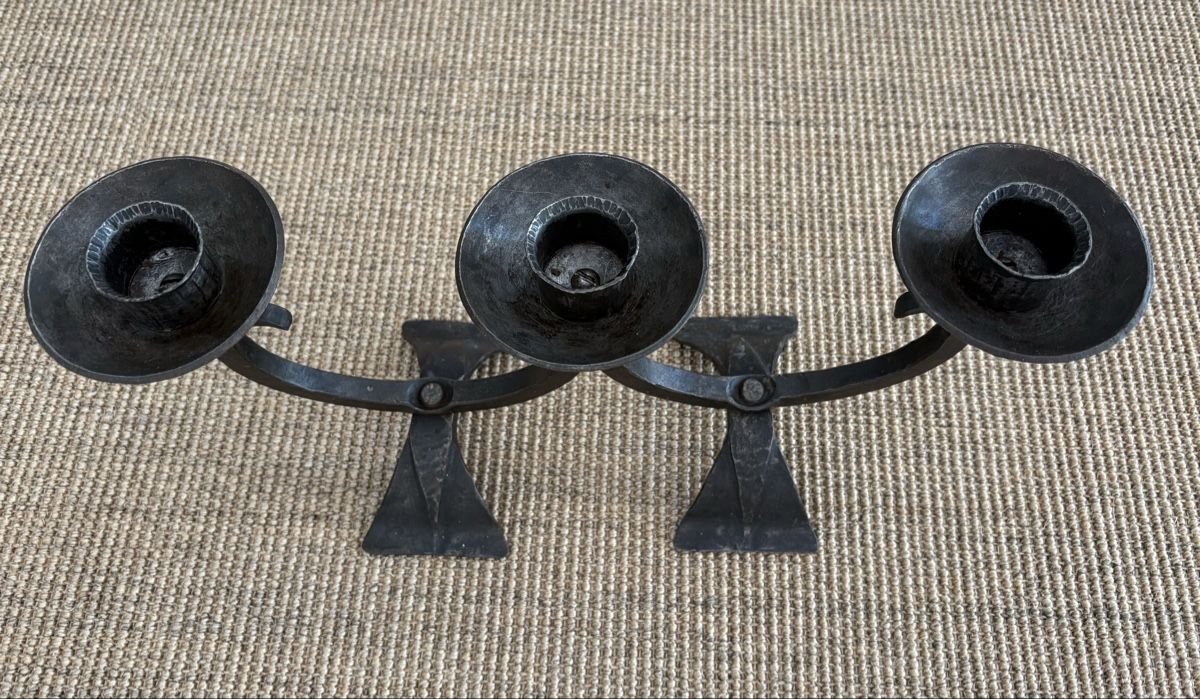 Portacandele: Schwarzer Kerzenständer aus Eisen, Handarbeit – Usato da Rothenburg venduto da meg_ln8t