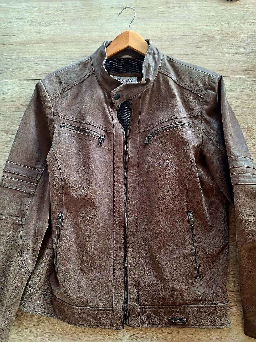 Giacche: Blouson en cuir beige – Usato da Aven venduto da menthe17 9