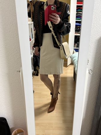 Vintage Lederjacke S/inkl.rock,body ,Tasche /300 chf