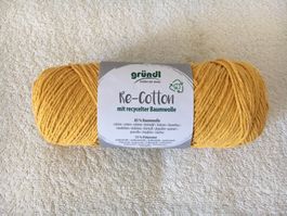 Re-Cotton Gründl Garn 100g~150m NS.4-5 gelb 6 stricken häkel