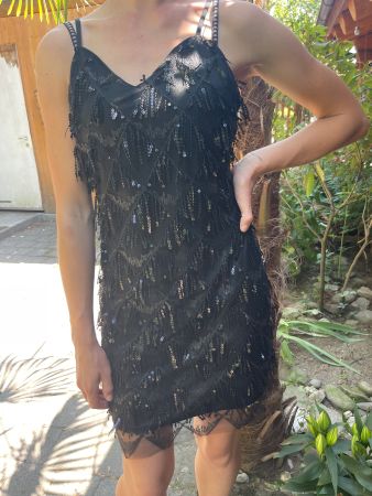 Glamour Abito da sera paetten👌tgM/L-chic e sexy