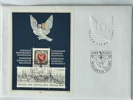 🕊️ BASLER TAUBE - NABA-Basel Umschlag 1995 -  AUSGABETAG 📯