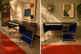 Original USM Haller Schreibtisch / Workstation mit Auszug