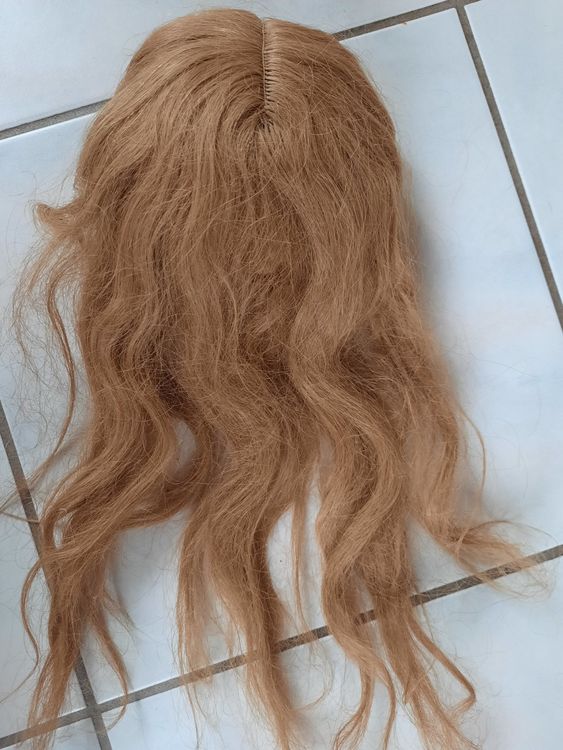 Ancienne Perruque En Cheveux Naturels Pour Poupée Vintage - France Années 1930