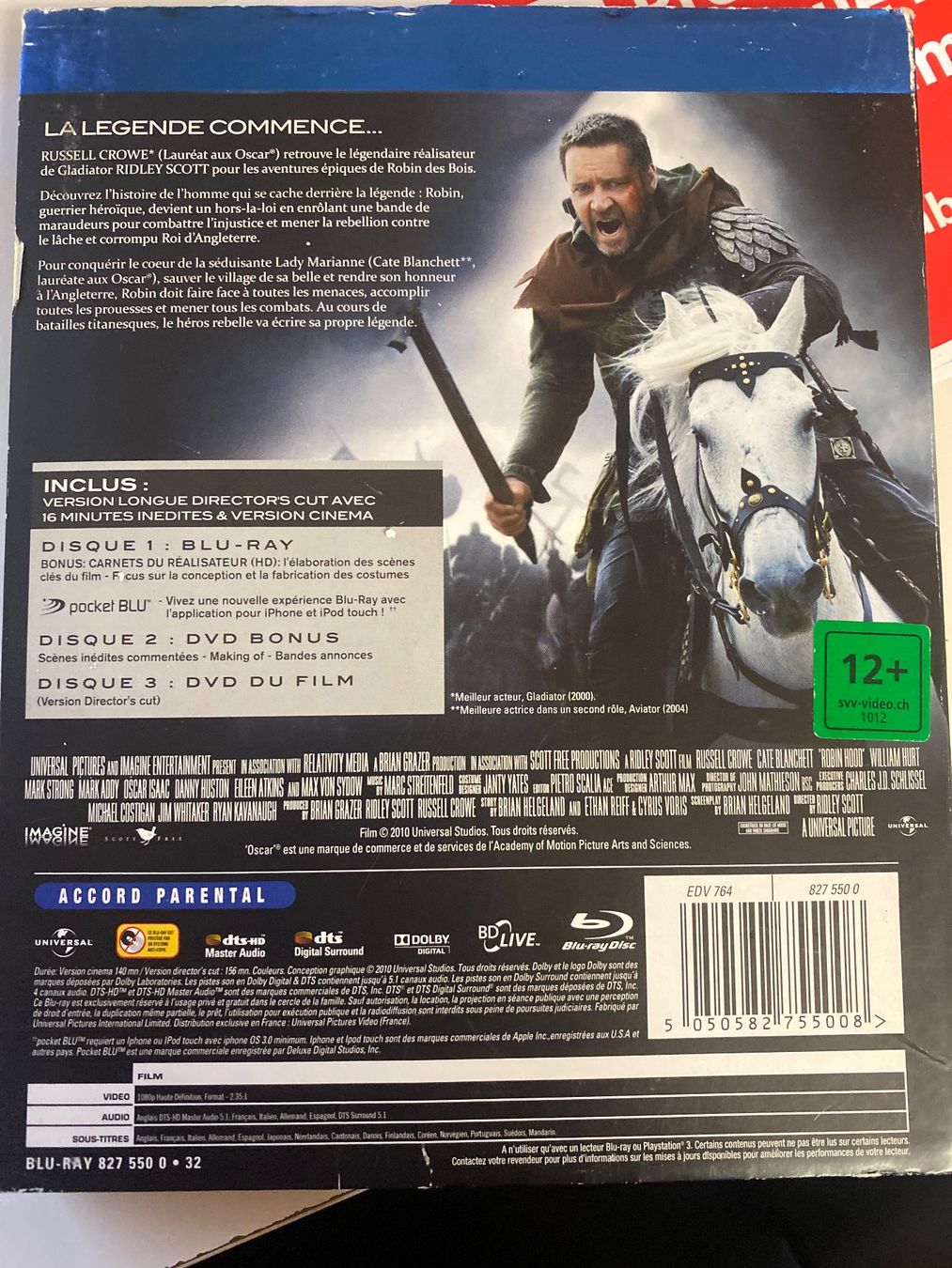 Tutti i DVDs: Robin des Bois Blu-ray + DVD - Édition Prestige – Usato da Le Brassus venduto da cinema13 1