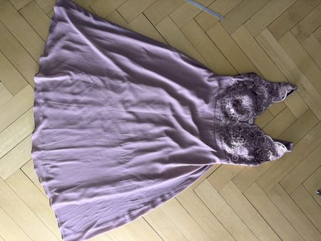 Abendkleid Hochzeitsgast Kleid Chiffon Stickerei 50 - neu