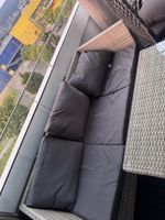 Gartenlounge Set, Rattan, Grau, Top Zustand, Sommeraktion