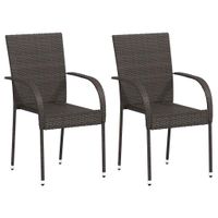 2x Gartenstühle im Rattan Stil in Braun, Originalverpackt