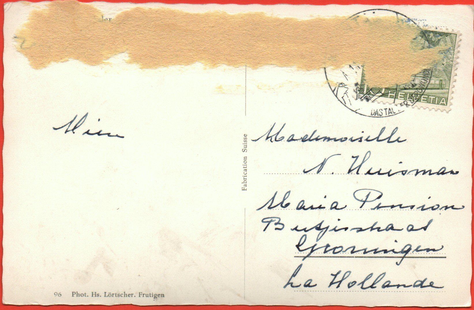 Cartoline postali: PHOT. HS. LÖRTSCHER FRUTIGEN – Usato da Jona venduto da philajona 1
