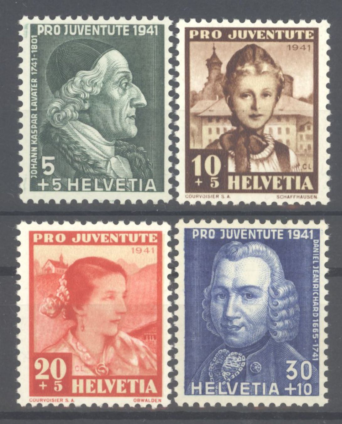 Alle Briefmarken: 1941, Pro Juventute, ohne Falz ** – Neu (gemäss Beschreibung) aus Willisau von Vollstempel