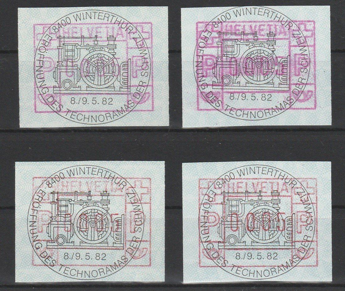 Tutti i francobolli: Nr. 3-6 mit gleichem Stempel – Usato da Oberglatt ZH venduto da Wiedmi6