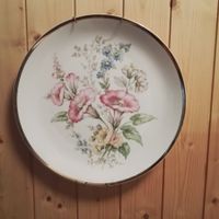 Dekorteller Blumenmuster Bavaria goldrand guter Zustand