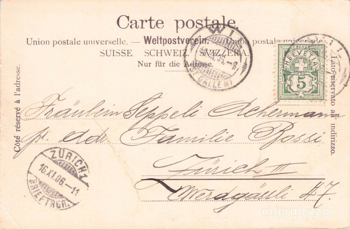 Cartoline postali: Wil SG // 1906 Marktgasse – Usato da Basel venduto da intermezzo12 1